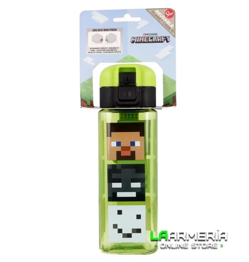 Botella robot  550 ml Minecraft