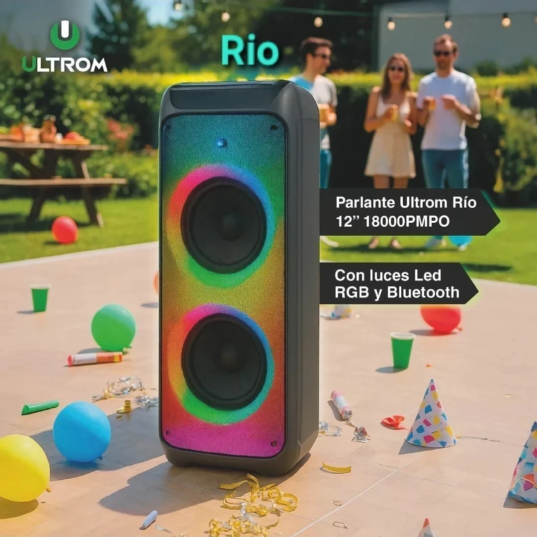 TORRE DE SONIDO ULTROM RIO 18.000PMPO 2X12" "DURA POCO LA BATERIA"