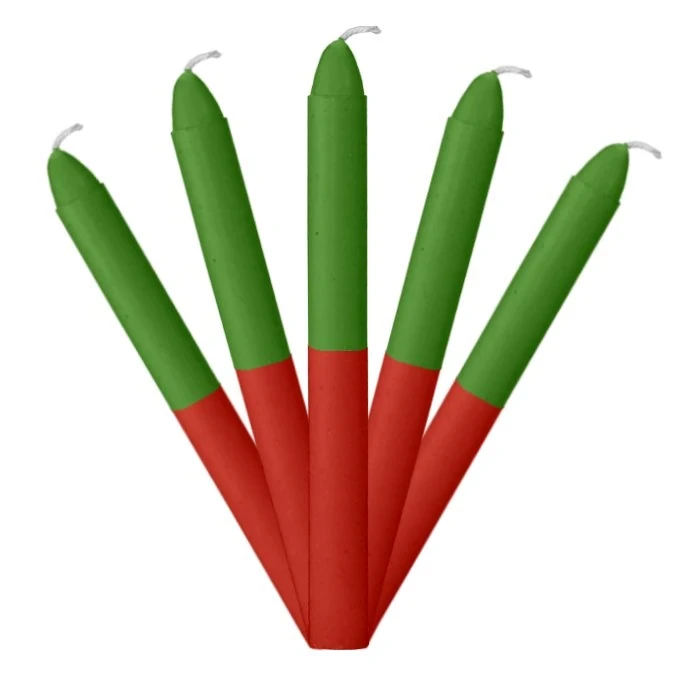 Vela Combinada Verde Rojo Nº4