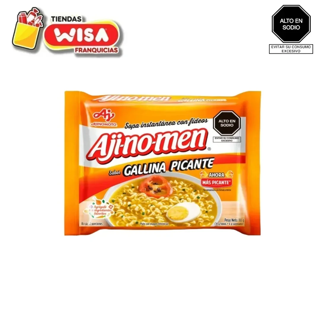 Sopa Ajinomen Instantánea Gallina Picante 80 G