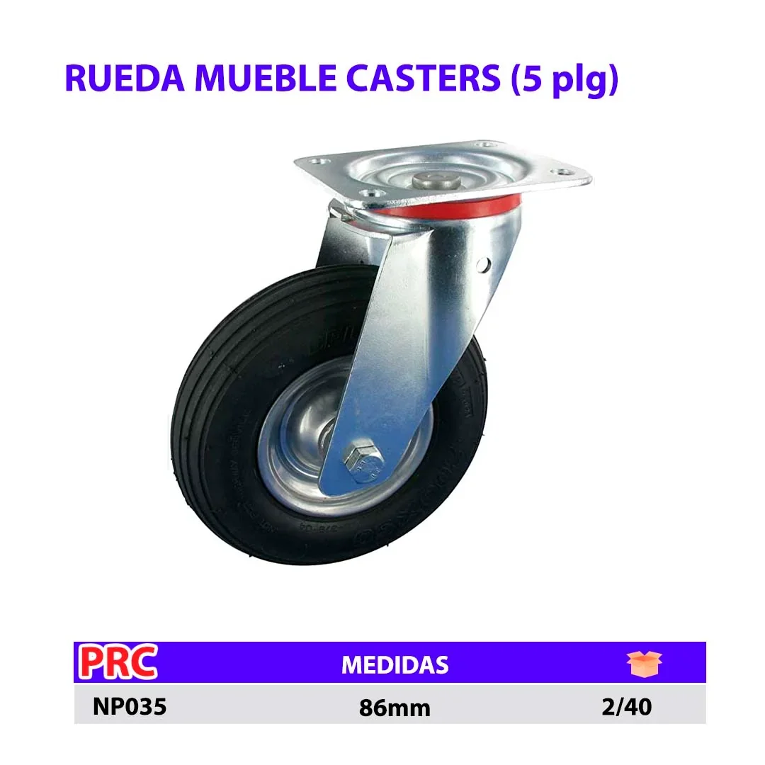 RUEDA MUEBLE CASTERS de 3.5" 