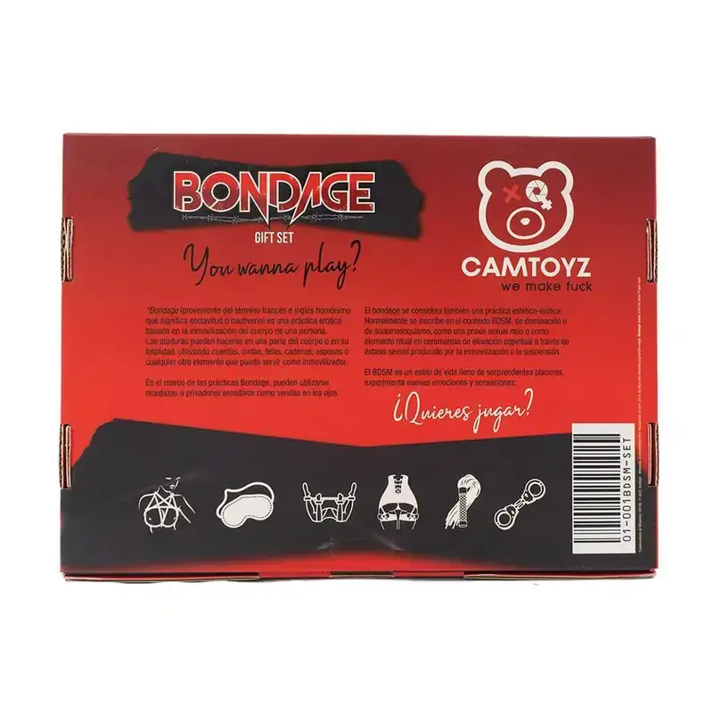 BDSM Kit Bondage Fiore Negro 3