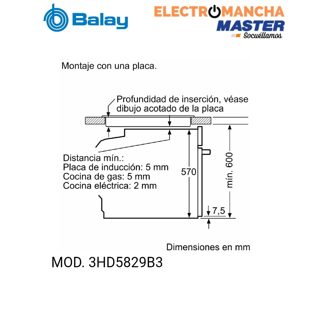 HORNO CON VAPOR BALAY 3HD5829B3 PIROLITICO CRISTAL BLANCO CLASE A  9
