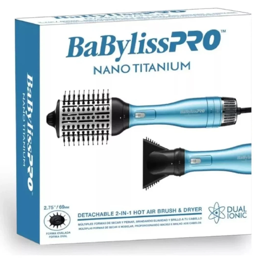 CEPILLO ALISADOR BABYLISS 2 EN 1 NANO TITANIUM 