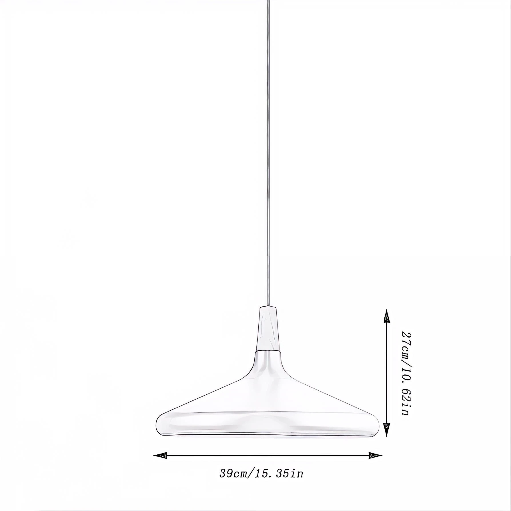LAMPARA COLGANTE SOMBRERO CROMO 1L E27 5