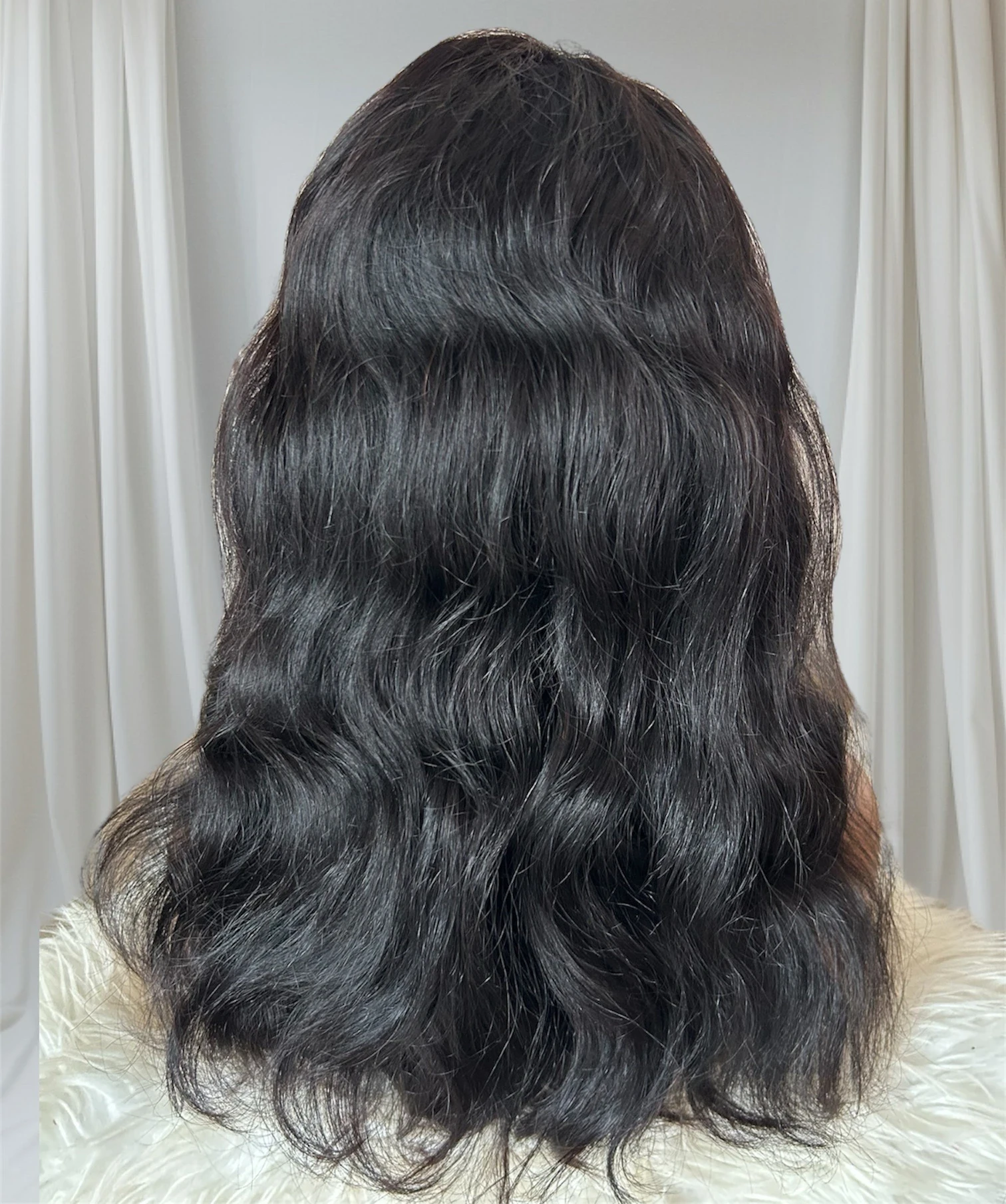Peluca  18” cabello humano, 180% densidad, frontal lace 13x4 3