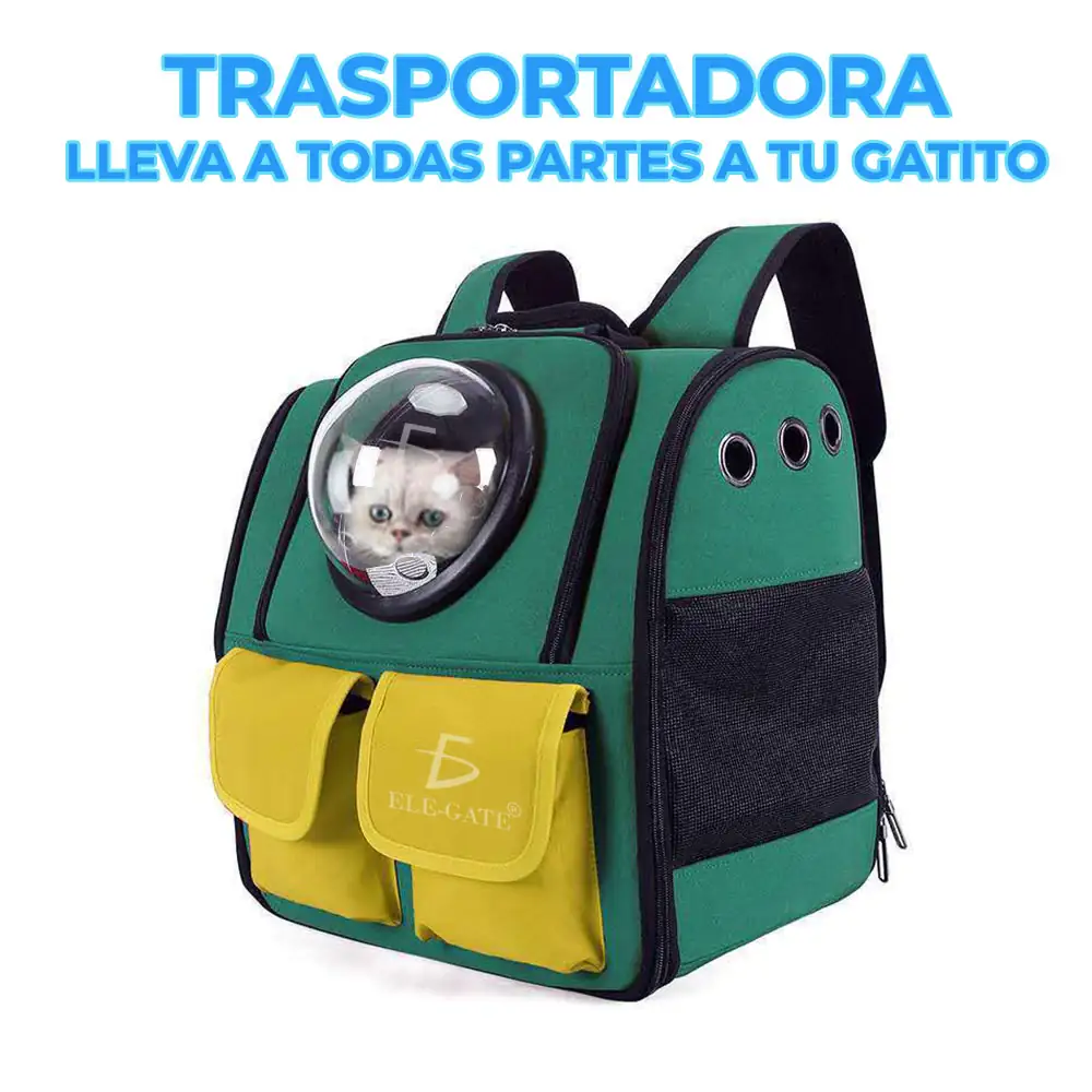 Bolsa Mochila Transportadora Portátil Para Mascotas 