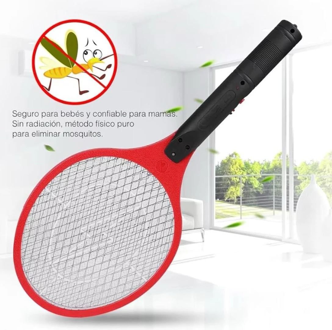 Raqueta electrica para moscos e insectos 7