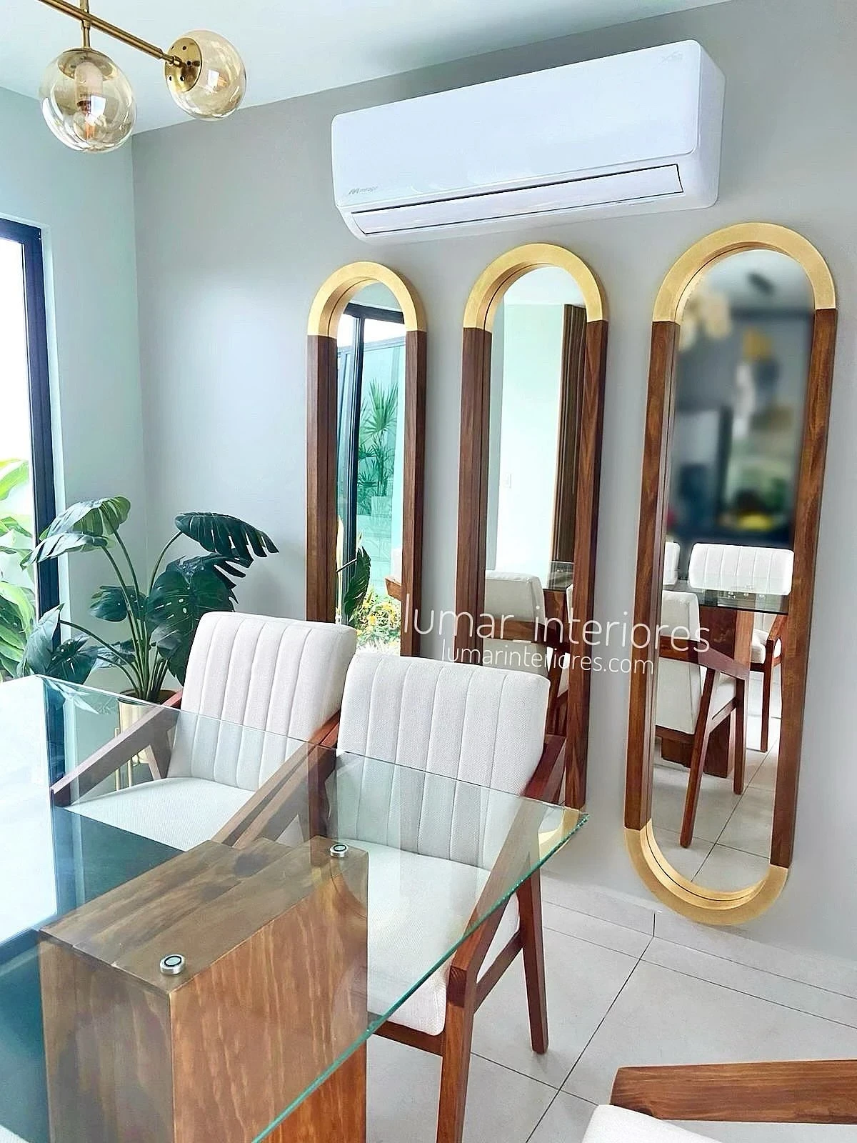 ESPEJO SET OPULENT BITONO 190X45 Pino Set 3 4