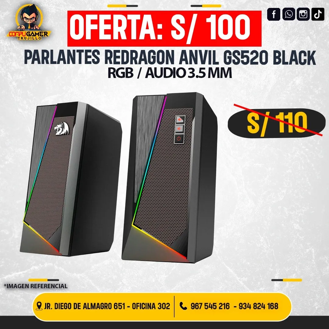 PARLANTE REGRAGON ANVIL GS520B BLACK