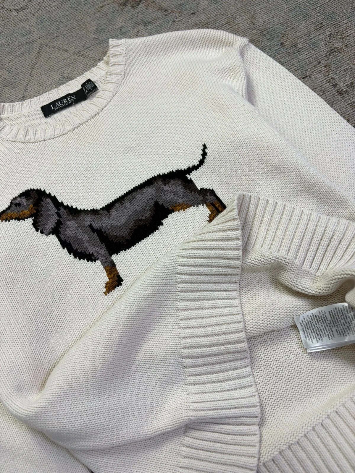LAUREN RALPH LAUREN DACHSHUND KNIT SWEATER 2