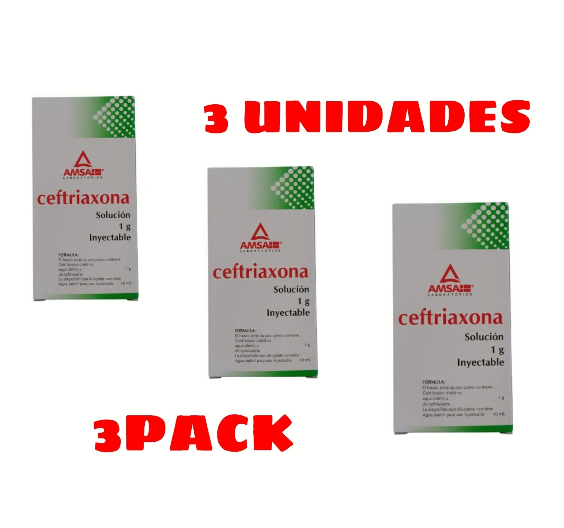 Ceftriaxona  1 Gr IM/IV 3Pack