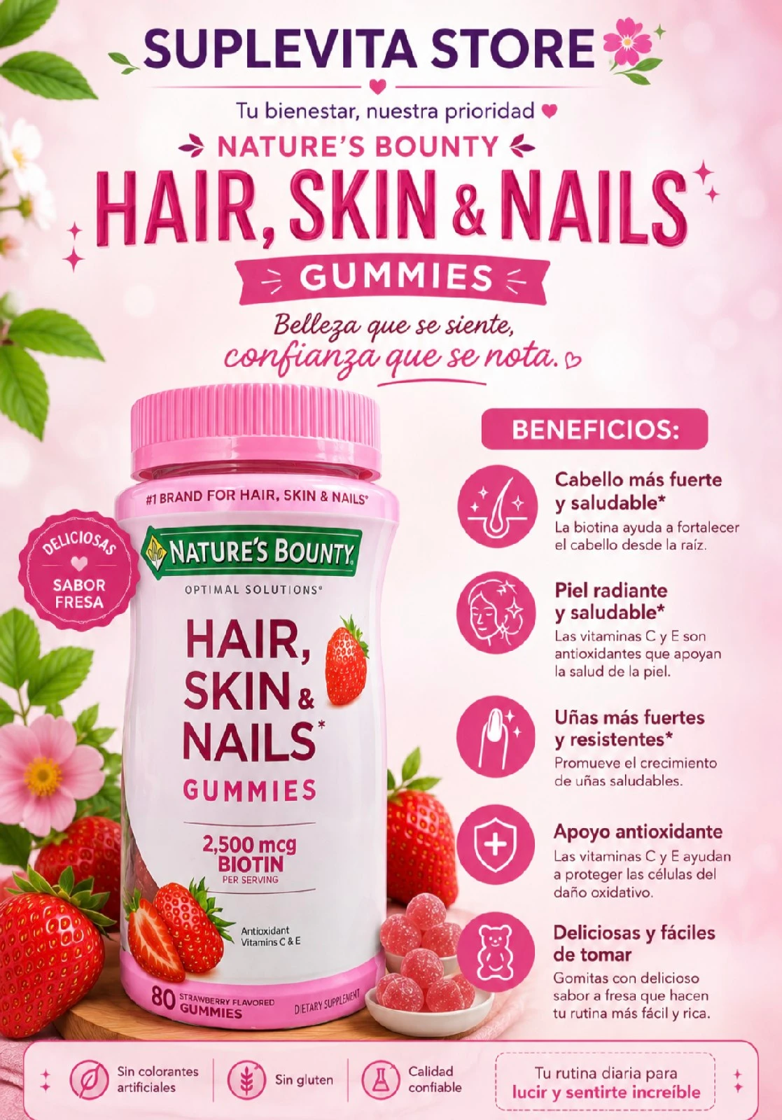 Nature's Bounty Hair, Skin & Nails Gummies
