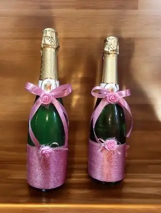 Botella champag decorada