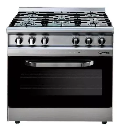 Cocina Morelli Acero 82Cm. Industrial 5 Hornallas