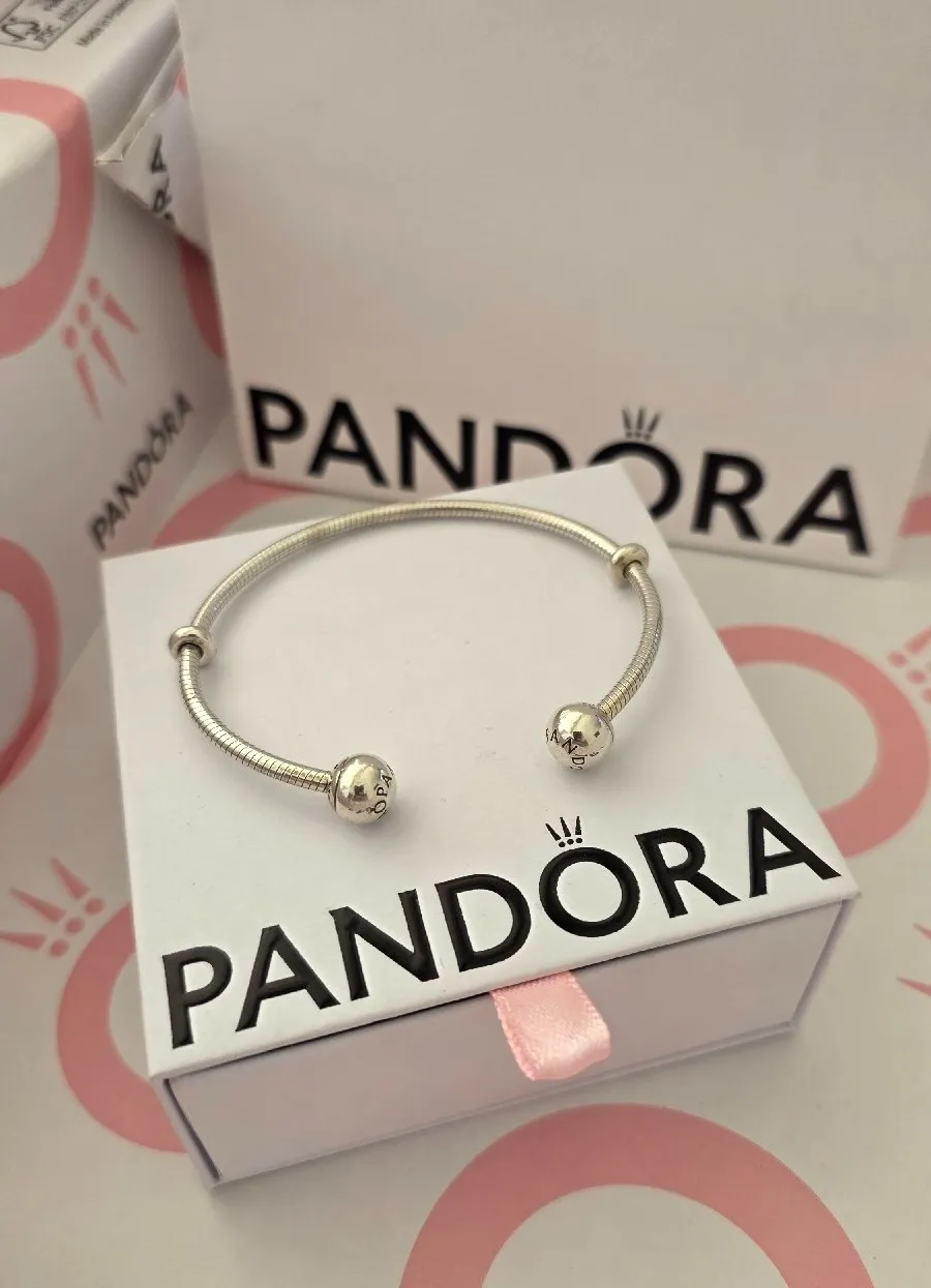 Pandora open bangle silver moments bracelet 