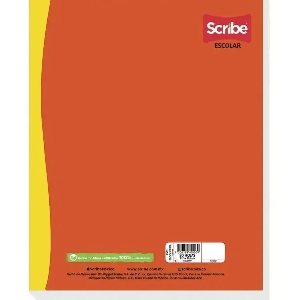 Block tamaño carta c7 scribe 80 hojas engomado 