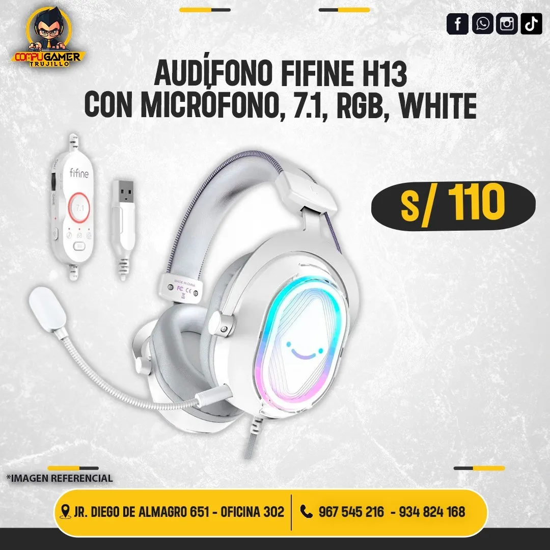 AUDÍFONO FIFINE H13 WHITE