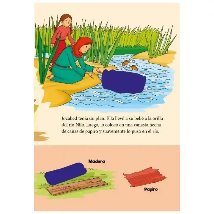Moisés entre los juncos - Libro de pegatinas 4