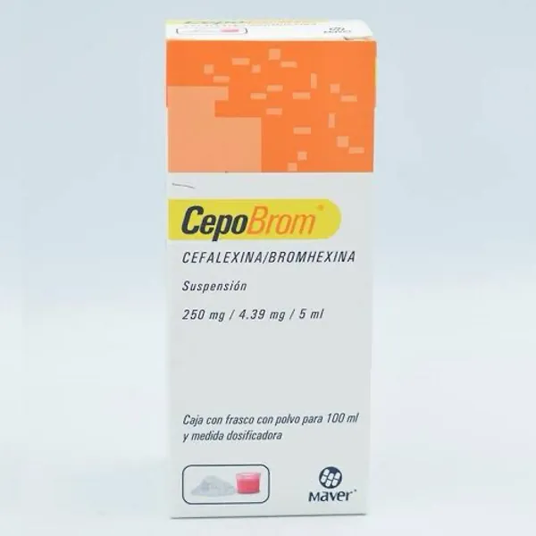Cepobrom / cefalexina-bromhexina susp 250mg/4.39mg/5ml