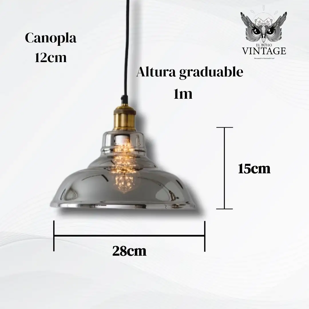 Lampara Colgante Gris 4
