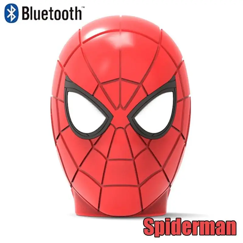 Bocina con diseño de Spiderman, Iron man y Bumblebee con Bluetooth, radio FM, tarjeta micro SD y batería recargable  4