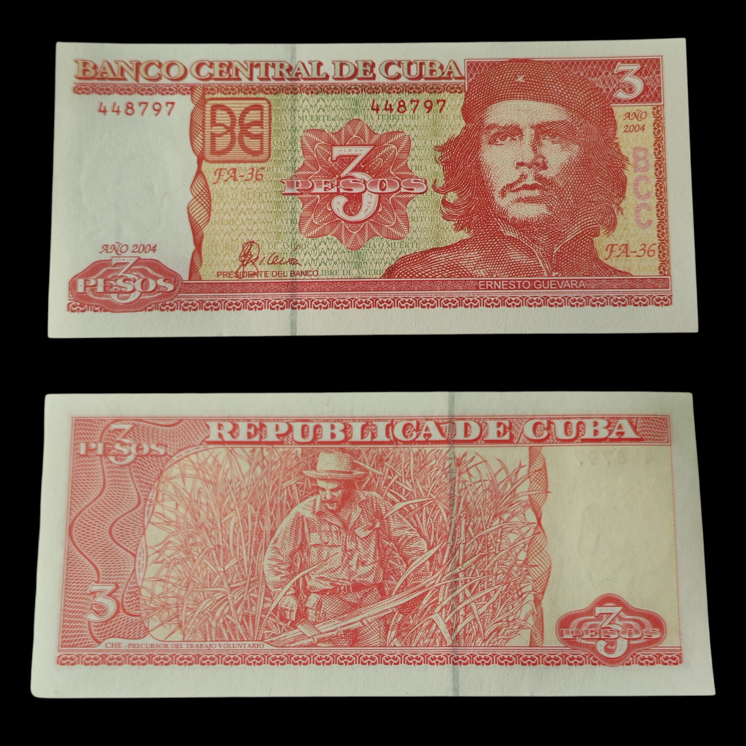 ° Cuba 3 pesos UNC