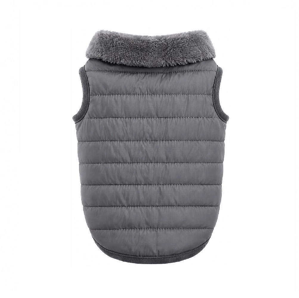 Chaleco impermeable con forro peluche gris