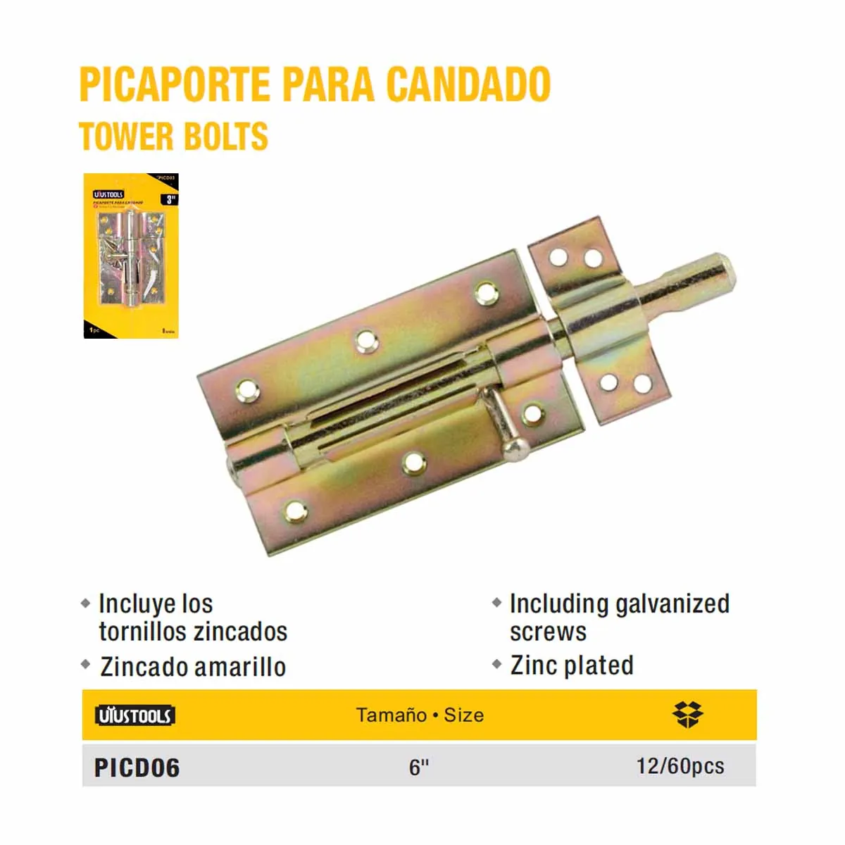 PICAPORTE REDO P/CANDADO UYUST 6"