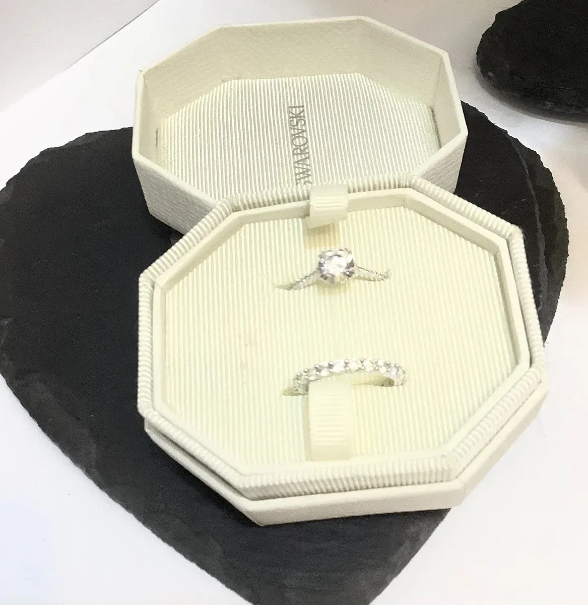 Swarovski Constella Princess Promise Stack Ring Set 2