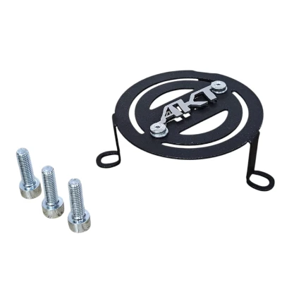 NKD 125 - TTR 125 - Protector de Bendix / Motor de arranque acero negro logo 3d cromado ML