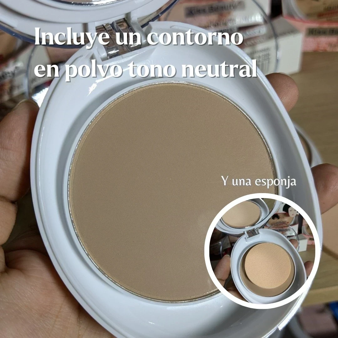 Polvo compacto con ácido kójico, acabado fresco, control de aceite SPF15 PA++, 35 g 5