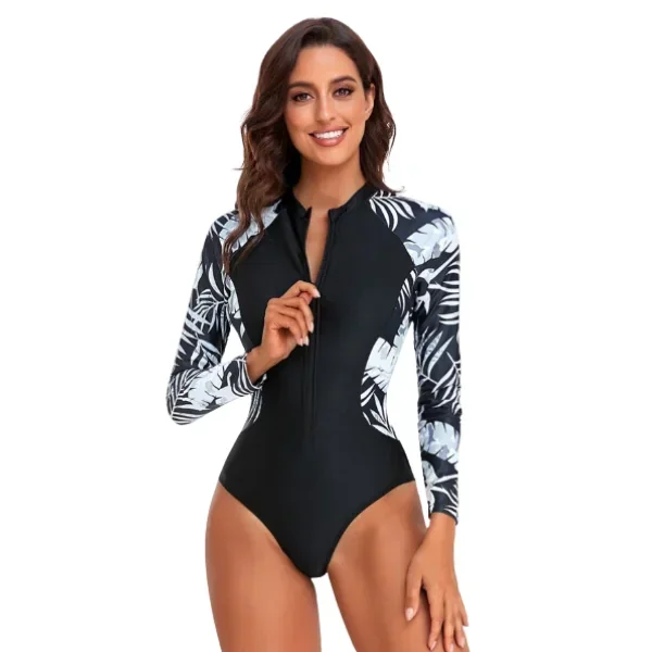 Bañador una pieza con estampado tropical