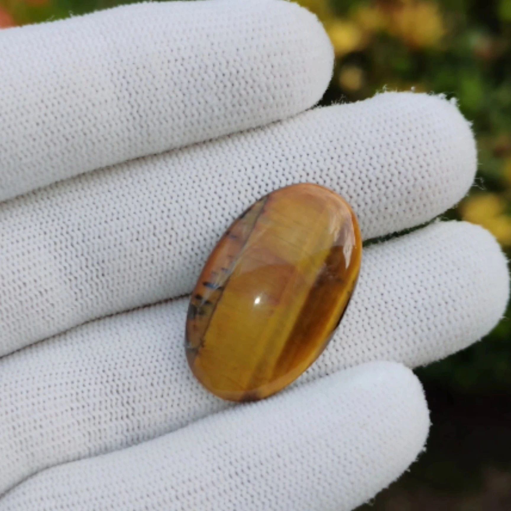 Cabujon de ojo de tigre de 29 x 18 mm
