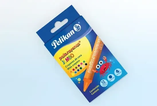 Crayolas pelikan con 12 colores jumbo  4