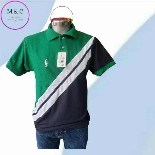 Playera G franja de color 7