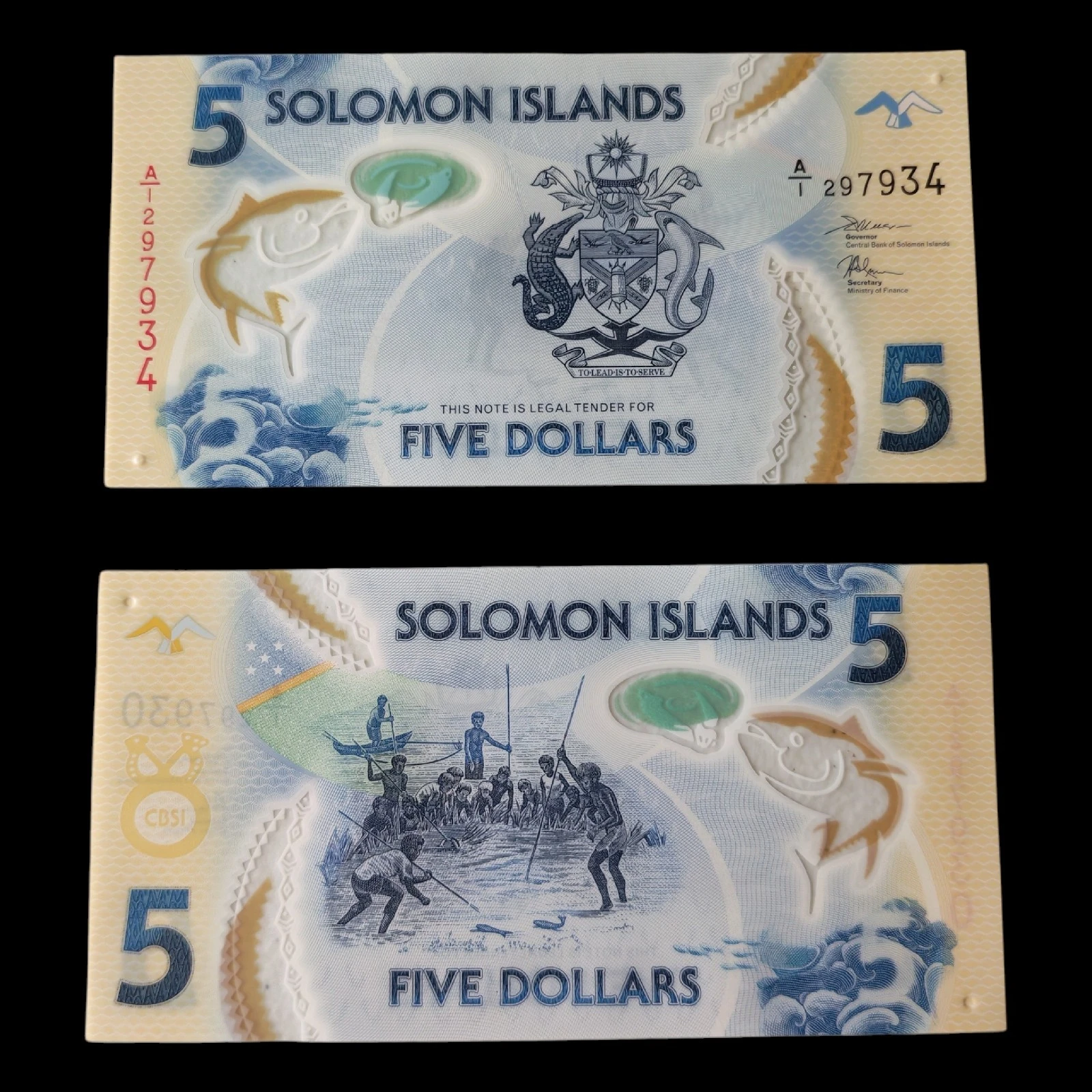 ° Solomon 5 Dolares UNC