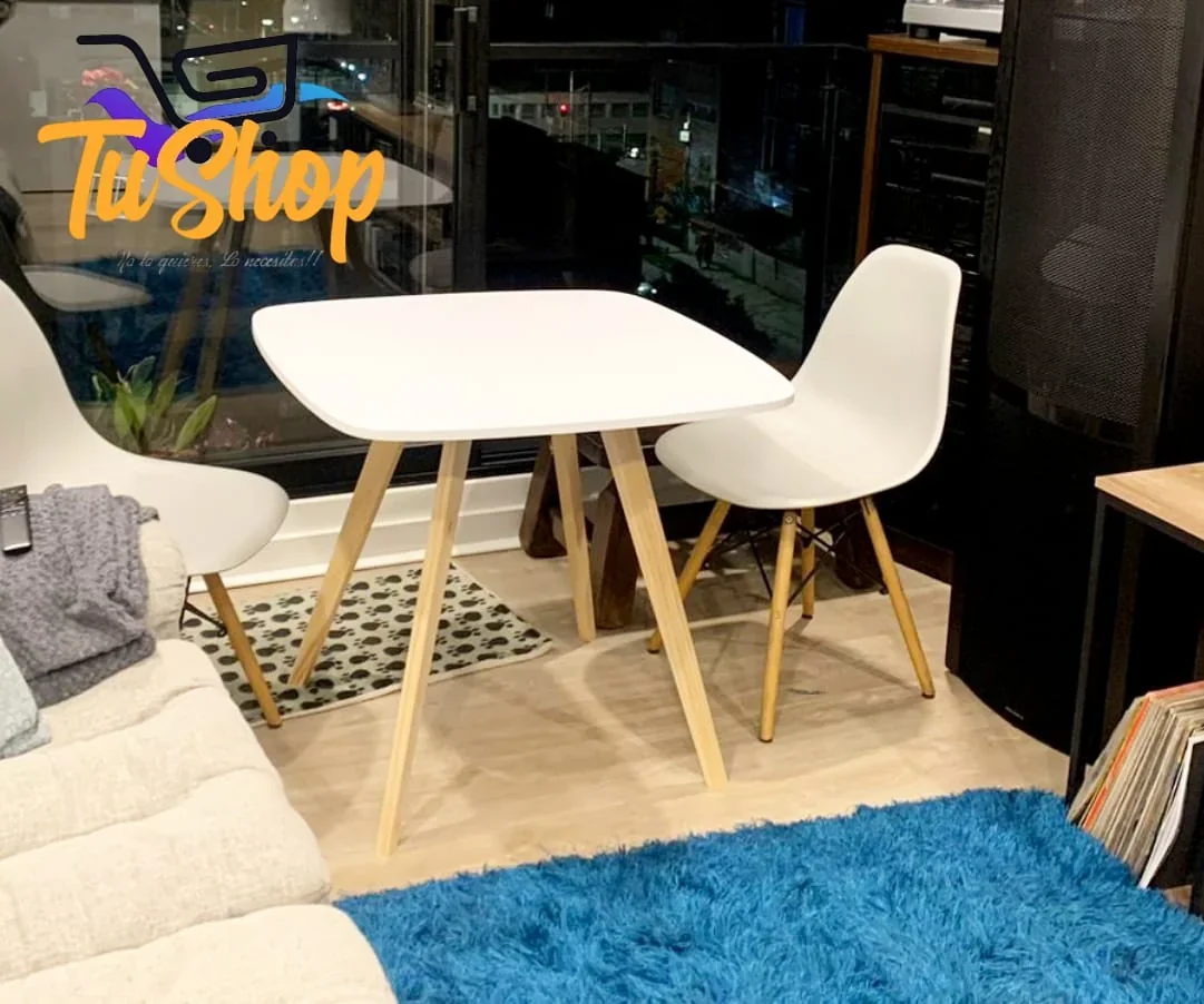 Comedor Cuadrado Tipo  Nordico  2 Puestos 