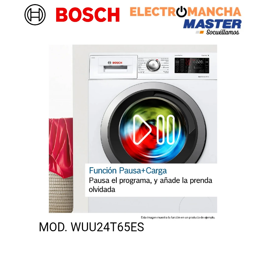 LAVADORA BOSCH WUU24T65ES 9 KILOS 1200 RPM. CLASE A 6