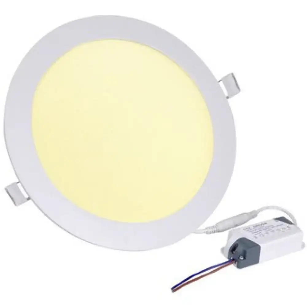 Panel led 18w redondo incrustar luz cálida 