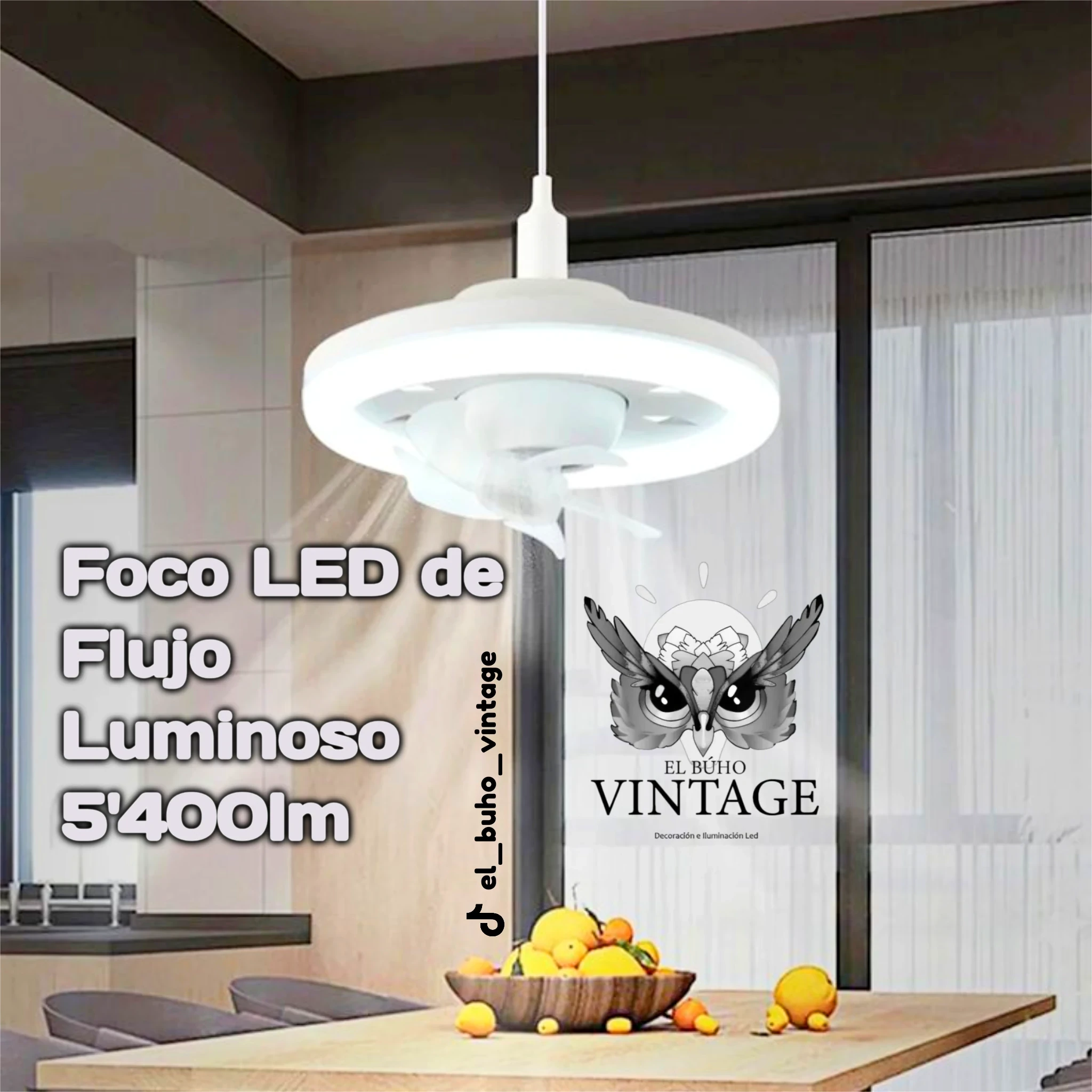 Foco Ventilador LED 360°