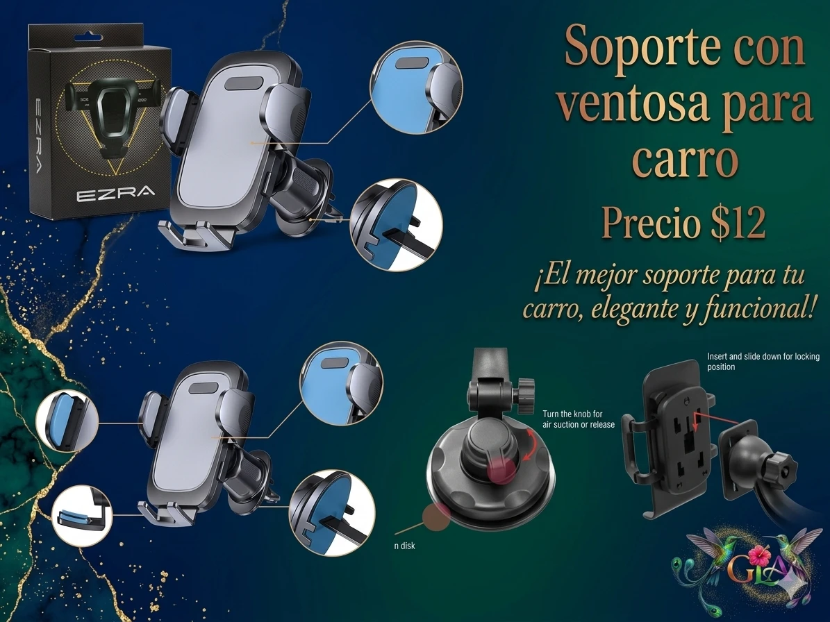 Porta celular con ventosa 