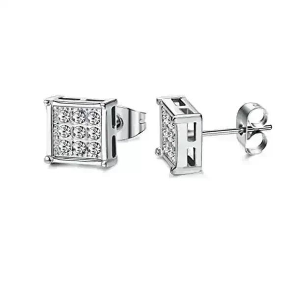 Aretes Pantalla Cuadrados Hombre y Mujer 