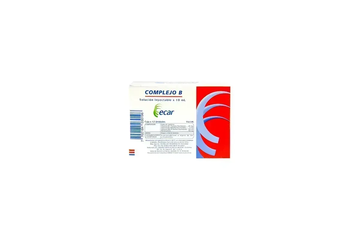COMPLEJO B 10ML X 1 AMP ECAR