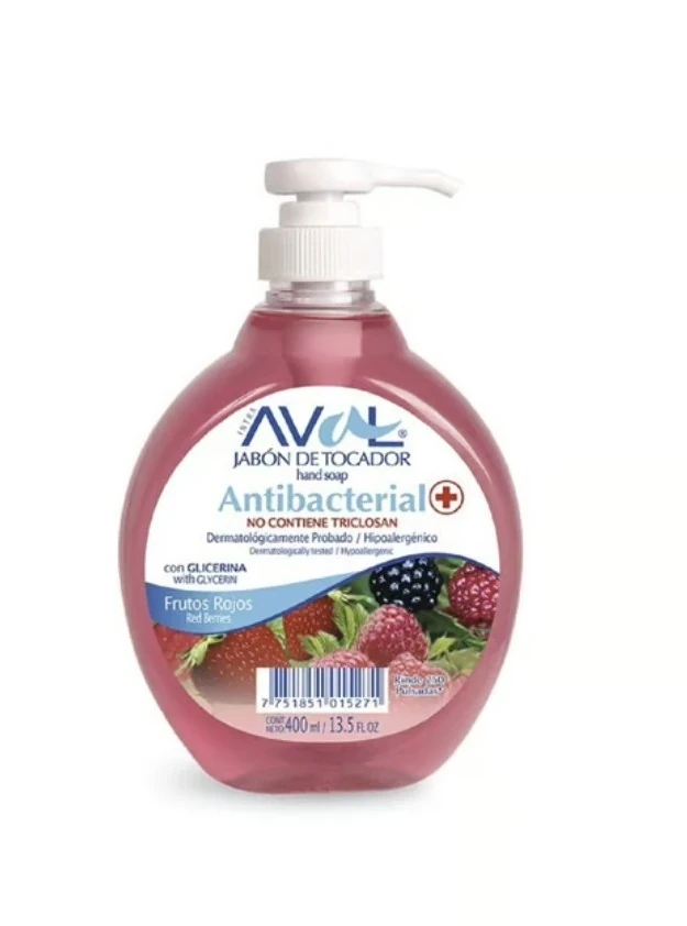 JABON LIQUIDO 400ML AVAL ANTIBACTERIAL 