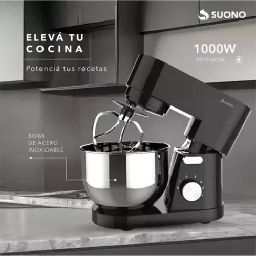 Batidora Planetaria Suono Hog0165 1000w BLANCO / NEGRO 3