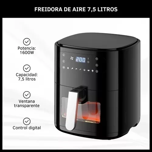 FREIDORA DE AIRE DINAX 7,5LTS 1600W 6