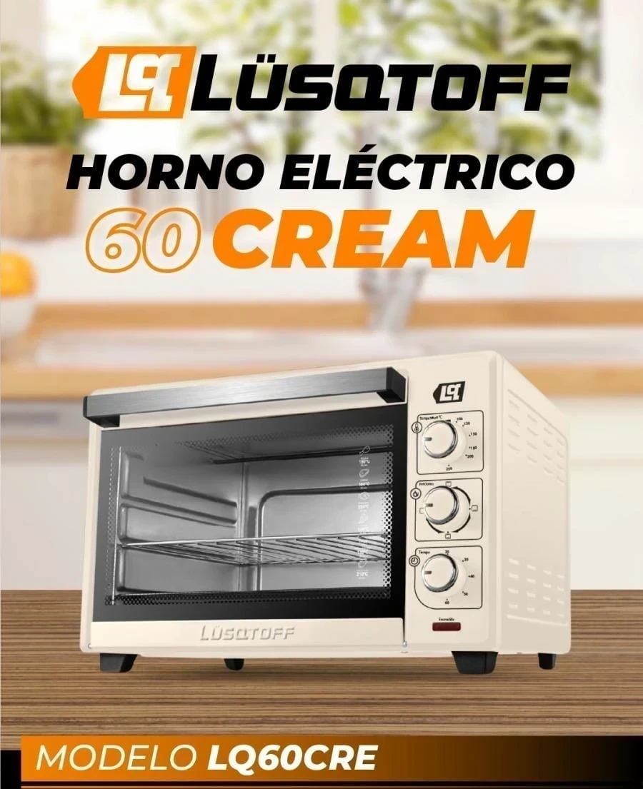 HORNO ELECTRICO LUSQTOFF 60LTS CREMA