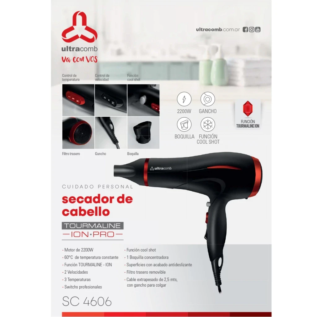 Secador de cabello Ultracomb Sc 4606