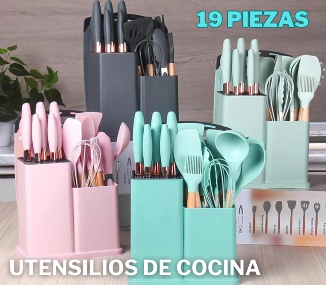 SET DE UTENSILIOS DE COCINA 19 PIEZAS  2